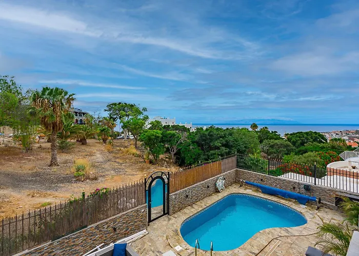 Natali ,luxury 3-levels Large On Tenerife, Ocean View, Private Poo L& Barbecue Area